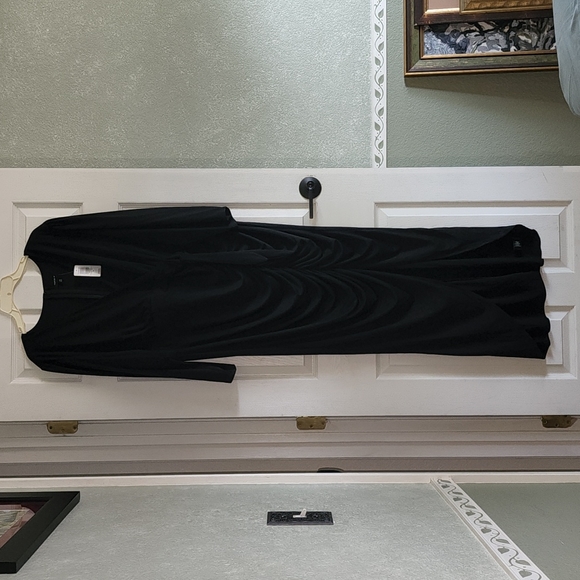 LAST CHANCE 🎉🎉 Torrid NWT  Black Studio Wrap Hi Lo Maxi Dress Sz 22 - Picture 6 of 16